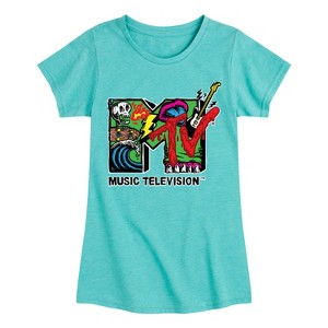 Girls' - MTV - Skater Fitted Short Sleeve Graphic T-Shirt - 1 of 3