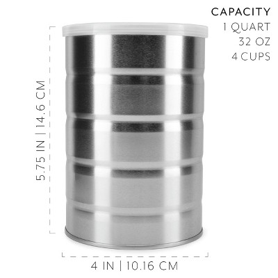 Cornucopia Brands Empty Coffee Cans (4-Pack); Metal Cans for Kitchen Storage, Coffee Packaging and Arts & Crafts — фото 6
