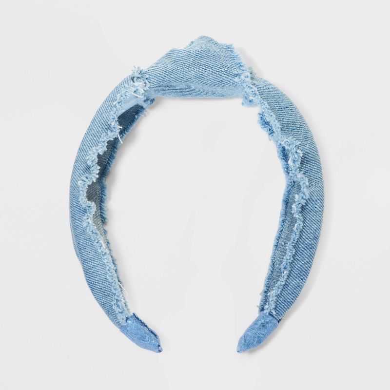 Girls&#39; Denim Headband - art class&#8482; Blue, 3 of 7