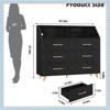 Jojoka Modern 6 Drawer Dresser with LED Lights & Charging Station, White Wood Storage Cabinet for Bedroom, Closet, Entryway - 4 of 4