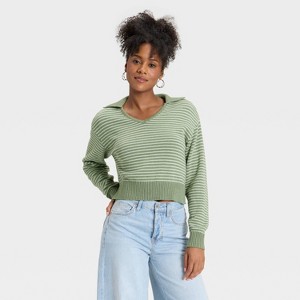 Women's Collared Neck Pullover Sweater - Universal Thread™ - 1 of 3