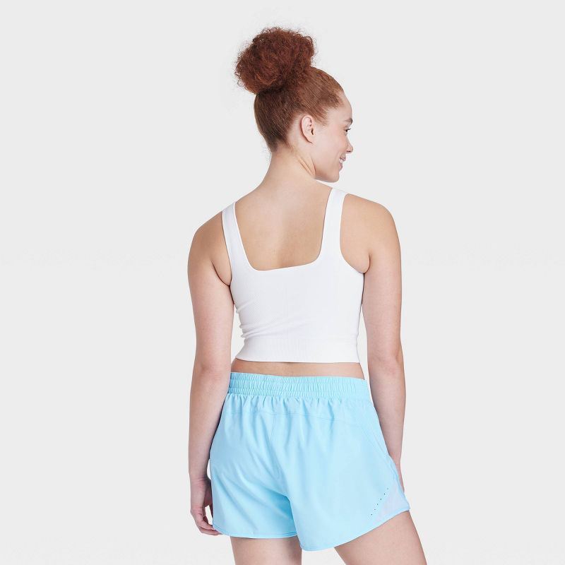 Women's Seamless Square Neck Cropped Tank Top - All In Motion™, 4 of 14