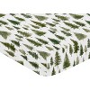 Sweet Jojo Designs Gender Neutral Unisex Baby Fitted Crib Sheet Woodland Pine Tree Green - 3 of 4