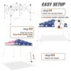 EAGLE PEAK 8x8 Slant Leg Pop Up Canopy Tent Easy Setup Instant Outdoor Beach Canopy 8x8 Base 6x6 Top - 2 of 4