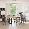 vidaXL Coffee Table Legs U-Shaped - Black Steel, Adjustable Levelers, Modern Design, For Living Room/Dining Area - 60x(72-73) cm - 2 of 4