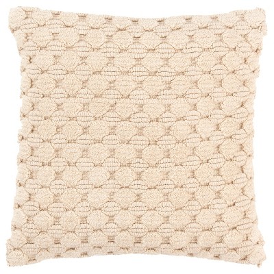 19x19 Solid Down Filled Square Throw Pillow White - Rizzy Home