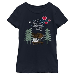 Girl's Star Wars Valentine's Day Han and Leia Holding Hands T-Shirt - 1 of 4