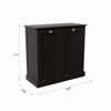 VYNXARIA Two-Compartment Tilt-Out Laundry Sorter Cabinet-Black - 4 of 4