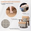 Bigget Outdoor Steel 3-Piece bistro Patio Wicker set, Tan - 4 of 4