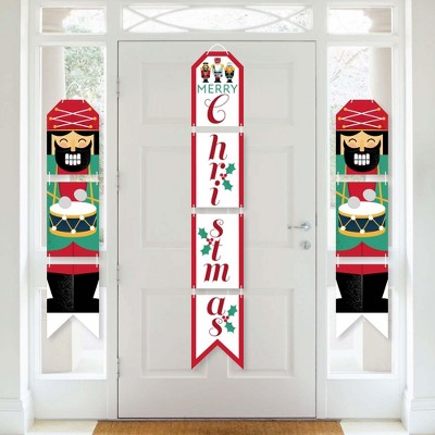 Big Dot of Happiness Christmas Nutcracker - Hanging Vertical Paper Door Banners - Holiday Party Wall Decoration Kit - Indoor Door Decor