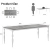 71 Inch Farmhouse Dining Table for 6-8 People, Rectangular Wood Kitchen Table with Heavy Duty Legs, for Dining Room Kitchen - 2 of 4