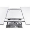 PAGED Extendable Dining Table Rectangle Kitchen Table with MDF Tabletop and X-Shape Legs, 47.24-62.99" Living Room Table for 4/6 Person - 3 of 4