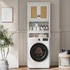 Over The Toilet Storage Cabinet, Over Toilet Bathroom Organizer with Adjustable Shelves, Freestanding Space Saving Toilet Rack For Bathroom - 3 of 4