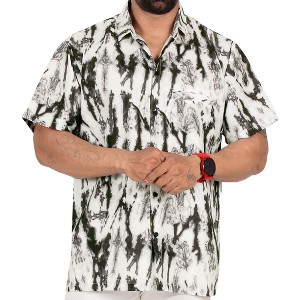 LA LEELA Men's Hawaiian Short Sleeve Button Down Shirt Mens Summer Shirts Casual Beach Holiday Hawaii Island Shirts for Men Funny - 1 of 4