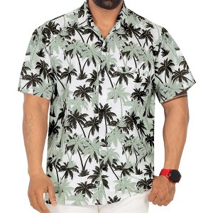 LA LEELA Mens Hawaiian Shirts Short Sleeve Button Down Shirt Men's Party Shirts Casual Holiday Summer Tropical Island Shirts Funny - 1 of 4