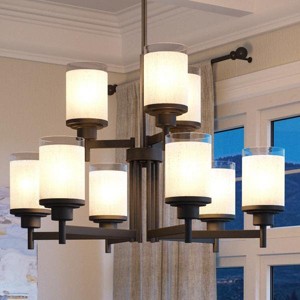 Urban Ambiance Luxury Contemporary Chandelier,  28.5"H x 28"W,  Olde Bronze Finish, UHP2022 - 1 of 4