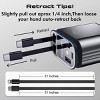 Itopfox 4 in 1 Retractable Car Charger with Starry Light, Fast Charging for iPhone 16/15/14/13/12, Android, Pixel, USB-C & Lightning - 4 of 4
