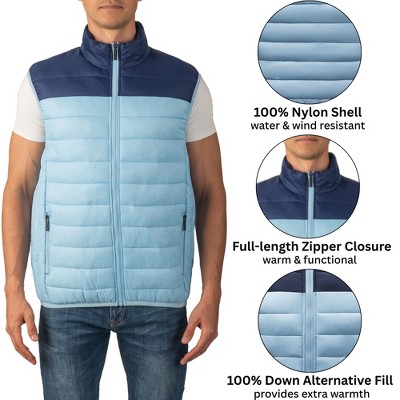 Мужские жилеты Alpine Swiss Clark Mens Puffer Vest Down Alternative Water Resistant Packable Outerwear Zip Up Pockets Warm Versatile Layer — фото 2