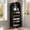 71" Arched Bookshelf,7-Tier Farmhouse Bookcase & Shoe Cabinet, Shoe Rack with Adjustable Shelves,Open Storage for Living Room, Home Office - 3 of 4