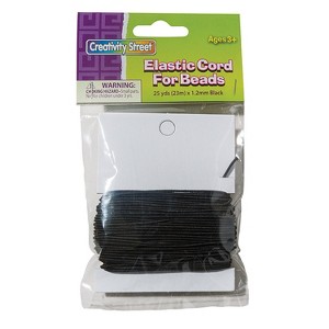Creativity Street® Elastic Cord, Black, 1.2 mm x 25 Yards, 25 Yards - 1 of 2