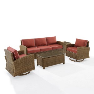 Crosley 5pc Bradenton Steel Outdoor Patio Conversation Furniture Set - 1 of 4