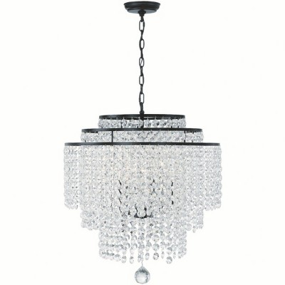 Crystorama Lighting Gabrielle 6 - Light Chandelier in  Matte Black