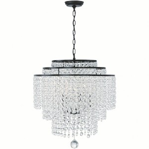 Crystorama Lighting Gabrielle 6 - Light Chandelier in  Matte Black - 1 of 2