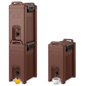 Costway 1/2/3/4 PCS Insulated Beverage Server/Dispenser 5 Gallon Hot & Cold Drinks with Handles Coffee - 1 of 4