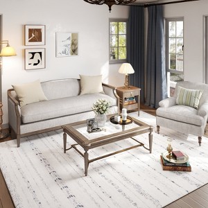 Area Rug Living Room Rugs 5x7 Washable Boho Large Neutral Farmhouse for Bedroom Nursery Kids Playroom Office Dining Room Home House - 1 of 4