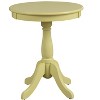 Okak 18"W Round Coffee Table with Turned Pedestal Base Cottage Style Pedestal Table w/4 Legs for Small Spaces - 2 of 4