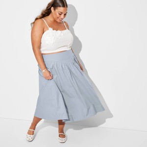 Women's Basque Waist Midi Skirt - Wild Fable™ - 1 of 3