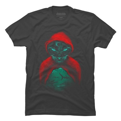 Men's Design By Humans Cat Sharks By uwanlibner T-Shirt