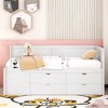 NicBex Twin/Full Size Wood Daybed with Shelves and 4 Drawers for Bedroom,Living Room,Apartment - 2 of 4