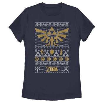Women's Nintendo Ugly Christmas Legend of Zelda Triforce T-Shirt