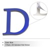 Unique Bargains 3D Acrylic Self-Adhesive Mirror Alphabet Sticker Wall Decals Blue - 3 of 4