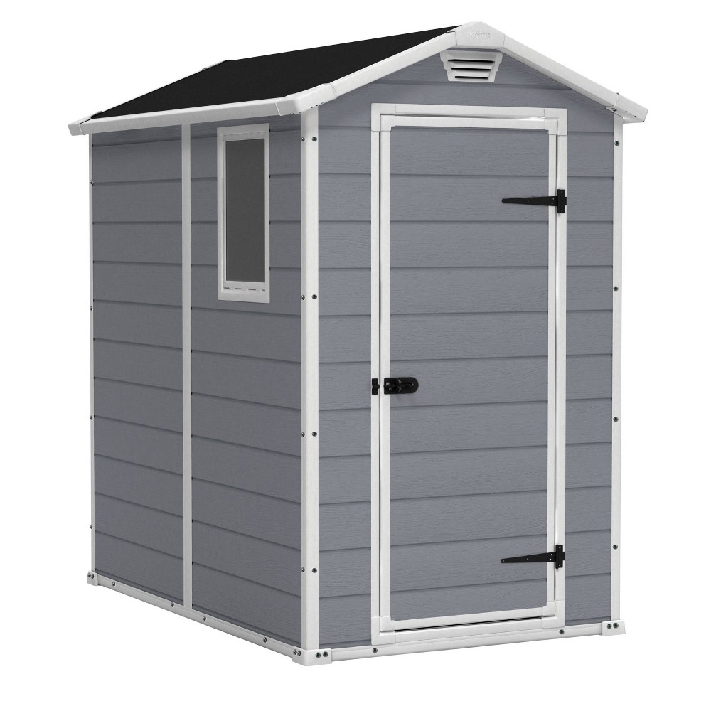 UPC 731161035579 product image for Keter 4'x6' Manor Outdoor Storage Shed Gray: Durable Resin, All-Weather, Easy Ac | upcitemdb.com
