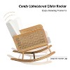 Adena Rocking Accent Chair with Rattan Arms | Karat Home - 4 of 4