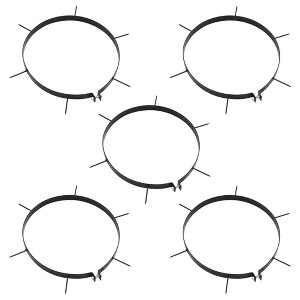 vidaXL Lawn Aerator Clamps 5 pcs with 6 Spikes Each, Made of Durable Iron, Perfect for Lawn Aeration - Black - 1 of 4