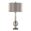 LumiSource: Joan 30" Brushed Nickel Table Lamps with Gray Shades, Set of 2 – UL Listed, Faux Silk Drum - image 2 of 4