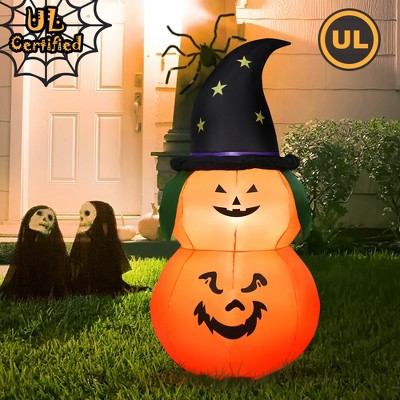 Costway 5FT or 6FT or 12FT Halloween  Decoration with LED Lights  Yard Decoration