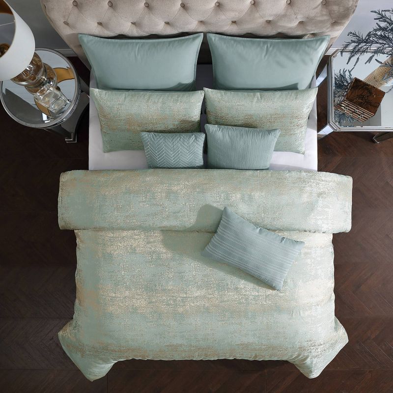 Vesta Comforter Bedding Set Light Aqua Blue - Riverbrook Home , 4 of 11