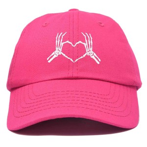 Dalix Heart of Bones Embroidered Cotton Dad Hat Adjustable Baseball Cap Womens - 1 of 4