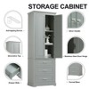 70"H/63"H Tall Storage Cabinet with Drawers and Adjustable Shelves for Bathroom/Office/Kitchen-ModernLuxe - 3 of 4