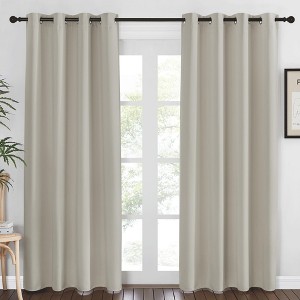 NICETOWN Grommet Top Blackout Curtains, Thermal Insulated Noise Reducing Window Drapes (Set of 2) - 1 of 4