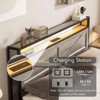 Platform Bed Frame with Headboard, Led Light & Charging Station - 3 of 4