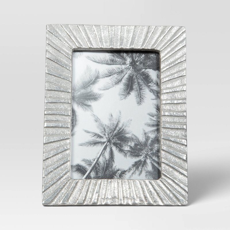 4"x6" Cast Aluminum Texture Metal Table Frame - Threshold™, 4 of 6
