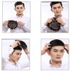 Jessie's Wig Men's Hand-Tied PU Base Human Hair Toupee 15x20 Full Coverage Straight Natural Black 1 Pc/Pack - 4 of 4
