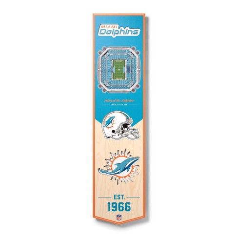 8 x 32 NFL Miami Dolphins 3D Stadium Banner