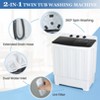 KRISRATE Washing Machine 30Lbs Twin Tub Portable Washing Machine, 19Lbs Washer 11Lbs Spinner Combo with Drain Pump Time Control for Apartment Dorm RV - 4 of 4