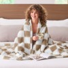 Heated Blanket Electric Throw, Heating Throw with 10 Heats Levels/8 Hours Auto Off, Brown Plaid Flannel Blanket Winter Warmer for Adults - 2 of 4